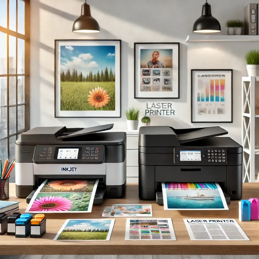Inkjet vs Laser Printers: The Ultimate Guide for 2024 9 A side-by-side comparison of inkjet and laser printers